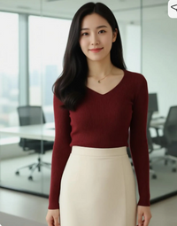 V Neck_FS_MAROON_M