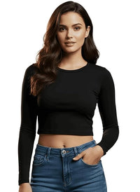 Round Neck Top_FS_S_BLACK