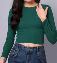 Round Neck Top_FS_L_GREEN