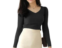 V Neck_FS_BLACK_XS