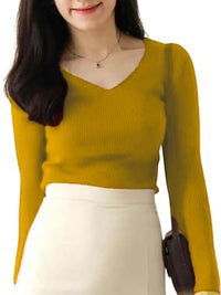 V Neck_FS_YELLOW_M