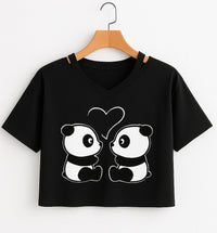 Vneck-2PandaDil-Black-10-11Y